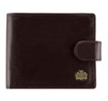 Pánska kožená peňaženka, horizontálna, tmavohnedá 10-1-120-4