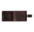 Pánska kožená peňaženka so zapínaním, tmavohnedá 10-1-125-4