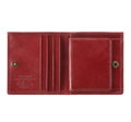Kožená peňaženka s prešívaním malá červená 22-1-065-3