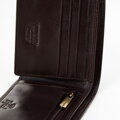 Pánska kožená peňaženka s prešívaním, tmavohnedá 14-1-119-L4
