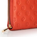 Dámska kožená peňaženka s razbou, oranžová 99-1E-309-6