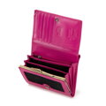 Stredná dámska kožená peňaženka fuchsiová 14-1-070-PL
