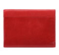 Dámska stredná peňaženka z pravej kože s registračným osvedčením, červená 10-1-062-3