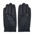 Rękawiczki samochodowe męskie ze skóry licowej czarne 46-6L-381-1