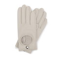 Damskie rękawiczki samochodowe proste kremowe 46-6A-003-0