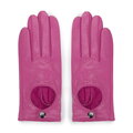 Damskie rękawiczki samochodowe ze skóry lizard różowe 46-6A-003-P