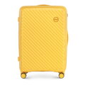 Zestaw walizek z polipropylenu w tłoczone paski żółty 56-3T-20S-50