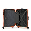 Zestaw walizek z ABS-u w poziome pasy pomarańczowy 56-3A-10S-55