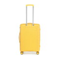 Zestaw walizek z polipropylenu w tłoczone paski żółty 56-3T-20S-50