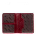 Skórzane etui na dokumenty pionowe czerwone 21-2-163-L30