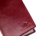Skórzane etui na dokumenty pionowe czerwone 21-2-163-L30