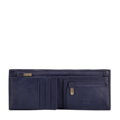 Pánska kožená peňaženka so skladacím panelom tmavomodrá 21-1-040-NL