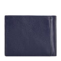 Pánska kožená peňaženka so skladacím panelom tmavomodrá 21-1-040-NL