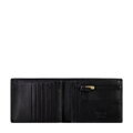 Skórzany portfel męski z panelem na karty czarny 14-1-262-LG1