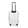 Średnia walizka z ABS-u z tłoczonym logo biała 56-3A-502-89