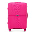 Średnia walizka z polipropylenu w okręgi różowa 56-3T-302-34