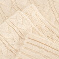 Szalik damski w warkoczowy splot z akrylu kremowy 101-7F-017-0