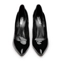Szpilki ze skóry lakierowanej klasyczne czarne BD-B-802-1