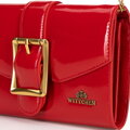 Dámska červená kabelka z lakovanej kože 100-4E-223-3