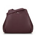 shopper kabelka z prírodnej kože, bordová 100-4E-806-3