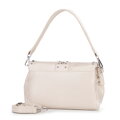 Dámska crossbody kabelka z eko kože s ozdobnými nitmi krémová 100-4Y-207-0