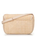Dámska zapletená crossbody s klopou malá béžová 100-4Y-432-9