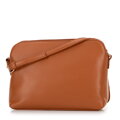 Dámska crossbody s geometrickým vzorom z ekokoža, svetlohnedá 99-4Y-605-5