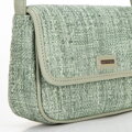 Dámska zapletená crossbody s klopou malá zelená 100-4Y-432-Z