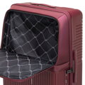 Duża walizka z ABS-u i nylonu burgund 56-3S-883-35