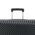 Duża walizka z polikarbonu w paseczki czarna 56-3P-843-10
