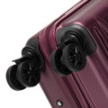 Średnia walizka z ABS-u w poziome tłoczenie bordowa 56-3A-002-30