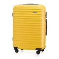 Średnia walizka z ABS-u z żebrowaniem żółta 56-3A-312-50