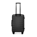 Średnia walizka z ABS-u w poziome tłoczenie czarna 56-3A-002-11
