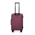 Średnia walizka z ABS-u w poziome tłoczenie bordowa 56-3A-002-30
