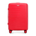 Walizka średnia z polipropylenu z błyszczącymi paskami czerwona 56-3T-162-35