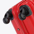 Zestaw walizek z ABS-u z żebrowaniem czerwony 56-3A-31S-35