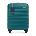 Mała walizka z ABS - u i identyfikator z logo WITTCHEN zielona 56-3A-311-85Z6