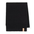 Zestaw zimowy: czapka i szalik o grubym splocie czarny 101-SF-012-1