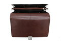 Hnedá kožená aktovka s dvoma veľkými vnútornými priehradkami 112-6003A-40