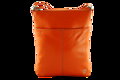 Oranžová kožená zipsová kabelka 212-3013-84
