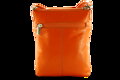 Oranžová kožená zipsová kabelka 212-3013-84