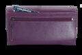 Fialová dámska listová kožená peňaženka s poklopom 511-2120-76