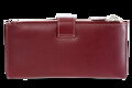 Veľká kožená burgundy peňaženka so zápinkou 511-8129-34