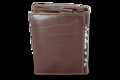 Tmavo hnedá pánska kožená peňaženka a dokladovka so zápinkou 514-1610-40