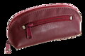 Burgundy kožená dvojzipsová kľúčenka 619-0367-34