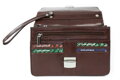 Hnedá pánska kožená dokladová etue s držadlom 611-2411A-40