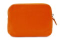 Väčšia oranžová kožená dvojzipsová kľúčenka 619-8104-84