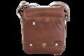 Malý hnedý pánsky kožený crossbag s poklopom 215-1701-40