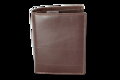Tmavo hnedá pánska kožená peňaženka a dokladovka so zápinkou 514-1610-40
