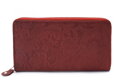 Červená dámska kožená zipsová peňaženka so vzorom 511-2265-31